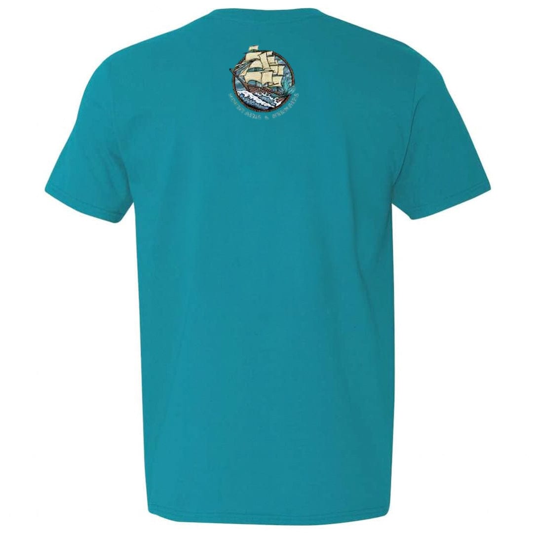 Mountains & Mermaids Uncharted Waters Short Sleeve T-Shirt (Tropical Blue) Small MM3867