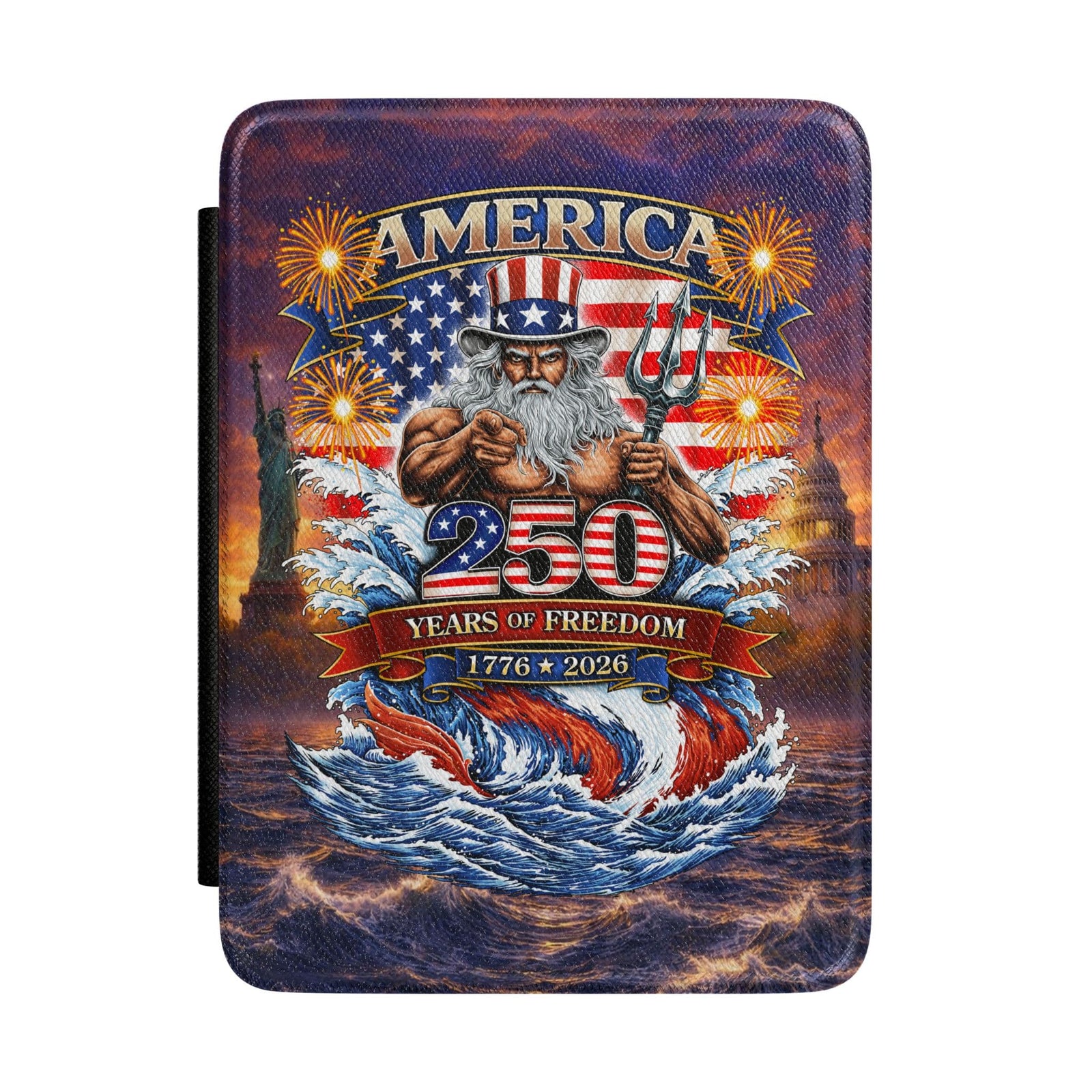 Mountains & Mermaids Uncle Poseidon 250 Years of Freedom Kindle Case Colorsoft / Paperwhite (7”) 91434607573638850887