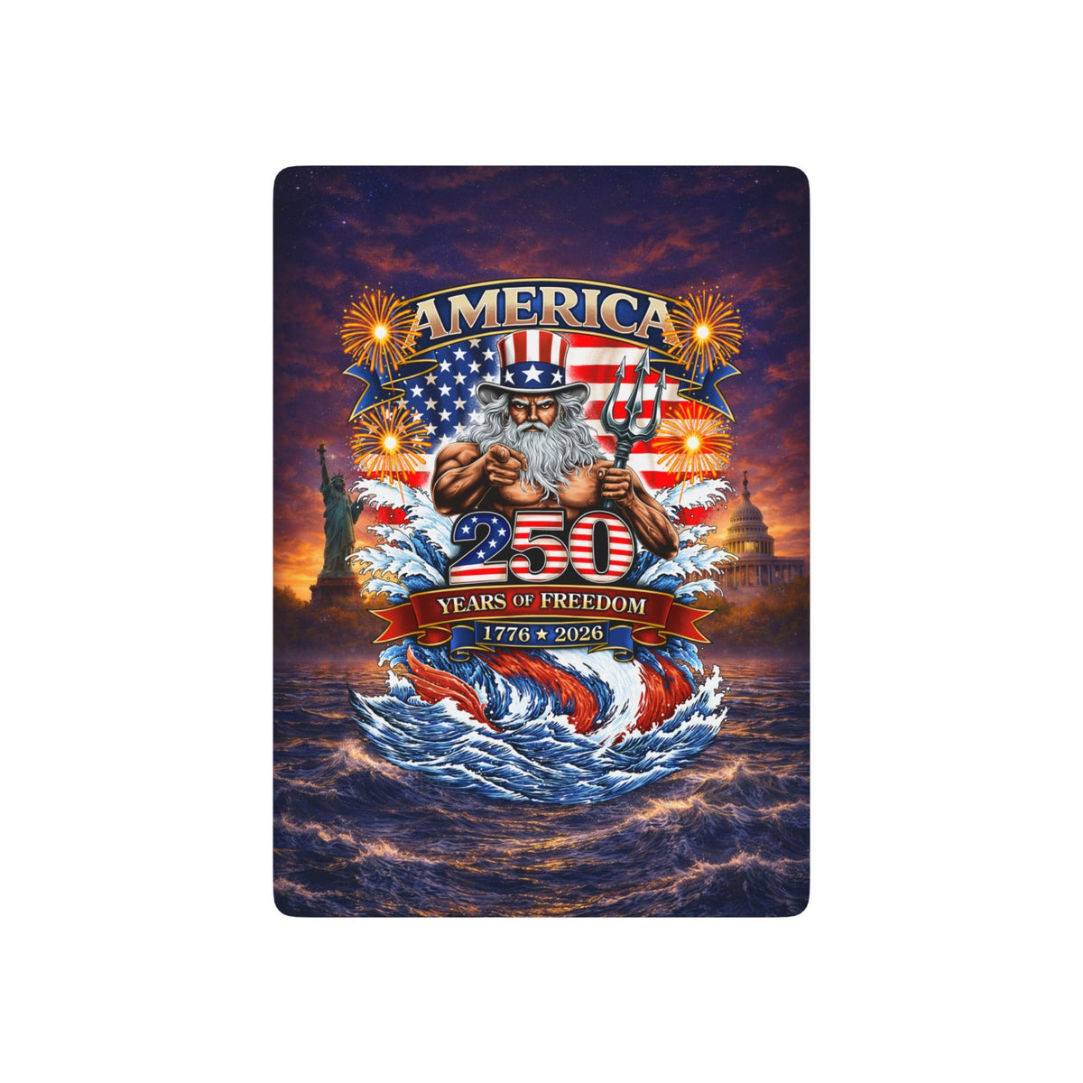 Mountains & Mermaids Uncle Poseidon America 250 Years of Freedom Poker Playing Cards 2.5" x 3.5" 23978385774808658311