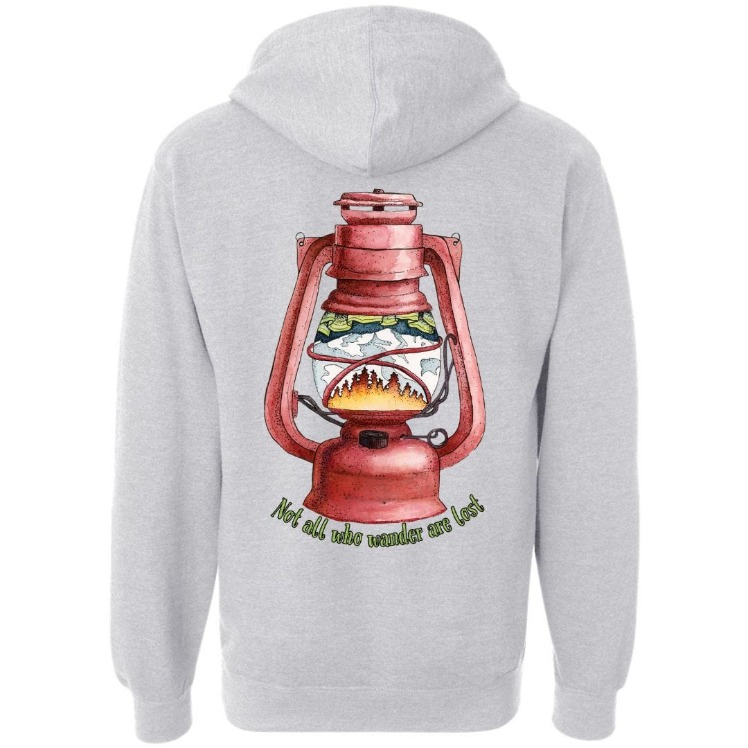 Mountains & Mermaids Wander Lanern Pullover Hoodie Small / Gray
