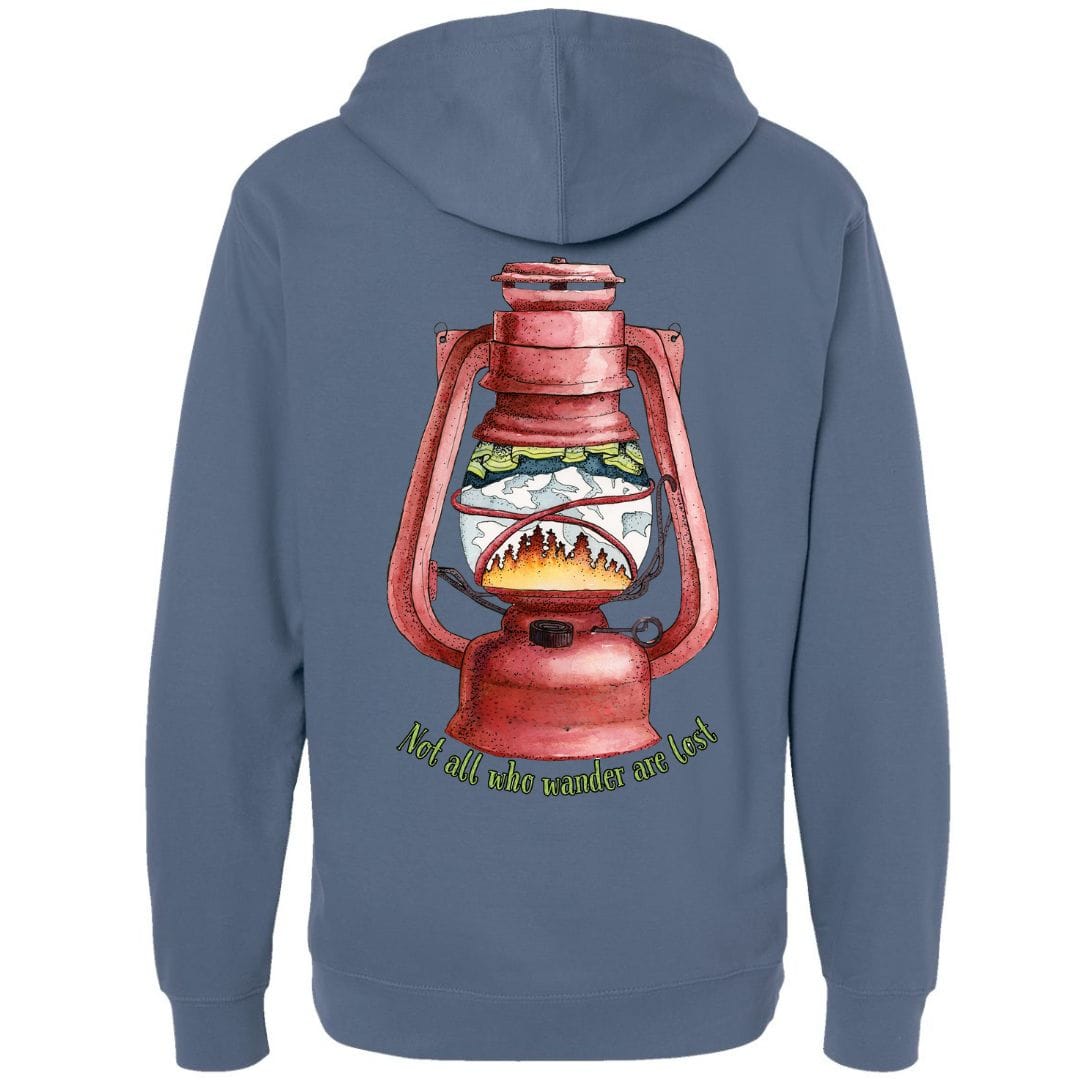 Mountains & Mermaids Wander Lanern Pullover Hoodie Small / Storm