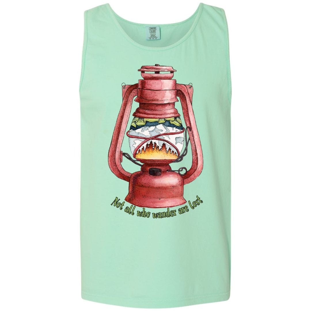 Mountains & Mermaids Wander Lantern Boyfriend Tank Small / Island Reef