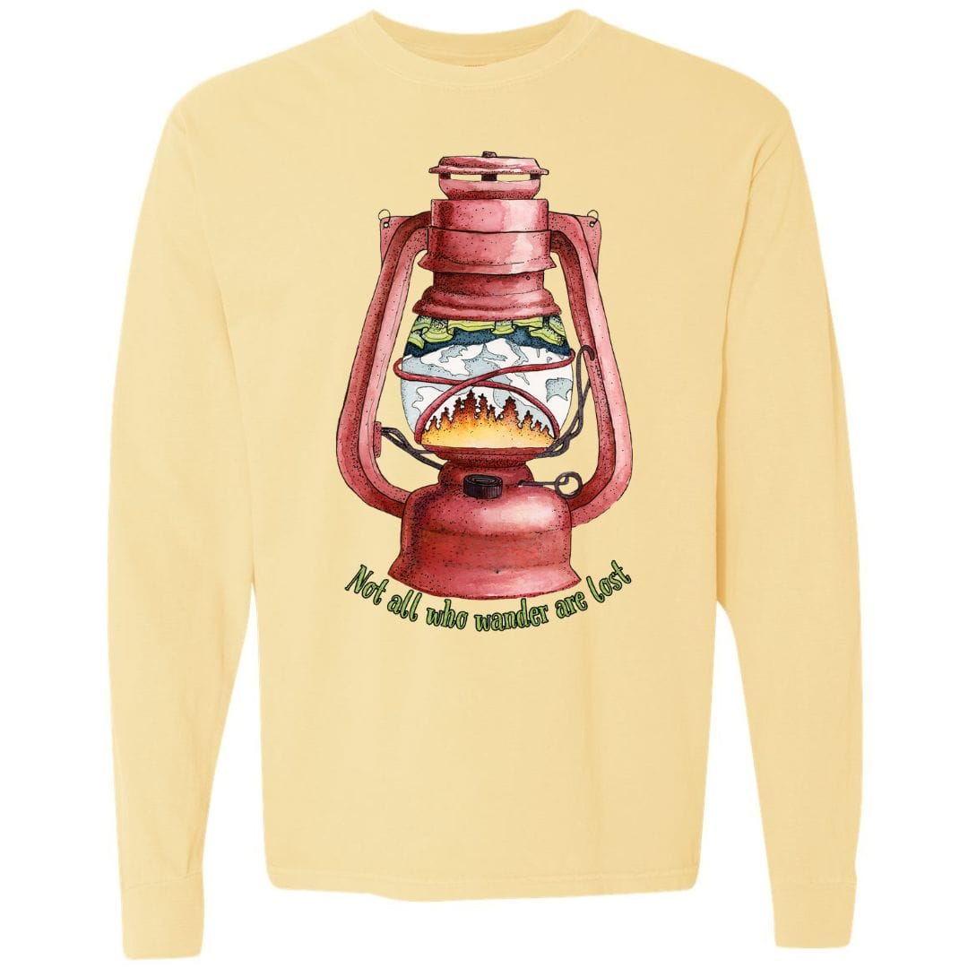 Mountains & Mermaids Wander Lantern Long Sleeve T-Shirt Small / Sunshine