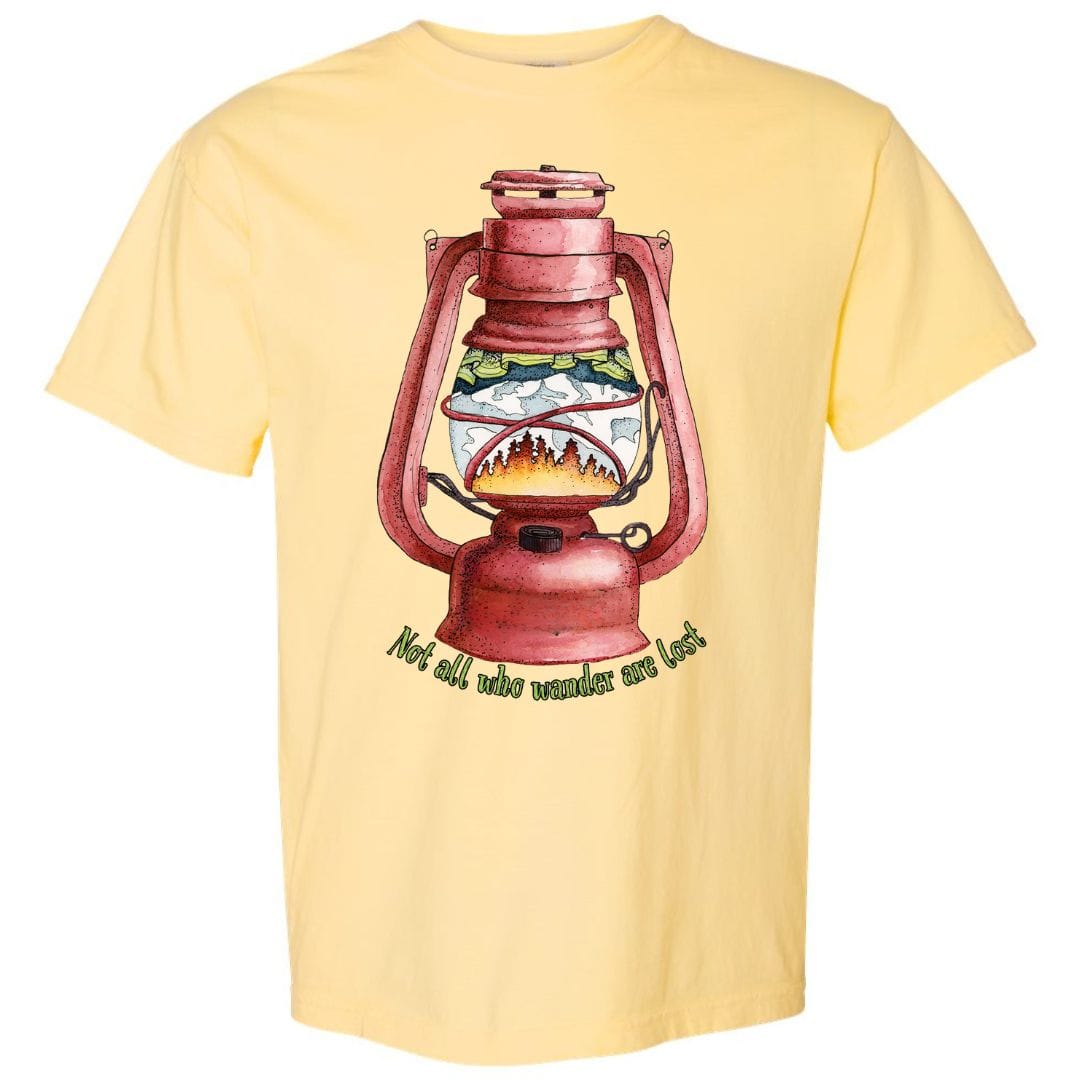 Mountains & Mermaids Wander Lantern T-Shirt Small / Sunshine