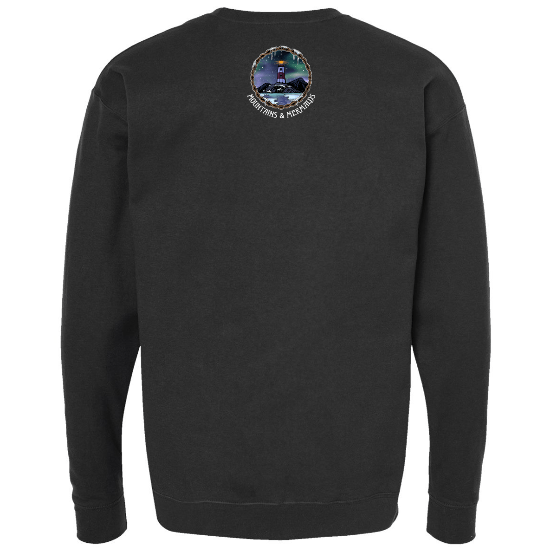 Mountains & Mermaids Winter Tides Crewneck Sweatshirt (Black) Small MM4088