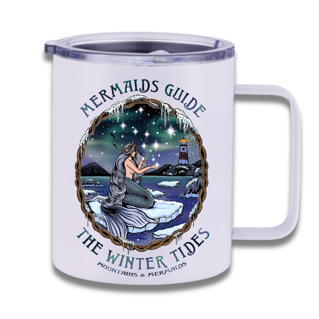 Mountains & Mermaids Winter Tides Insulated Travel Mug MM3664
