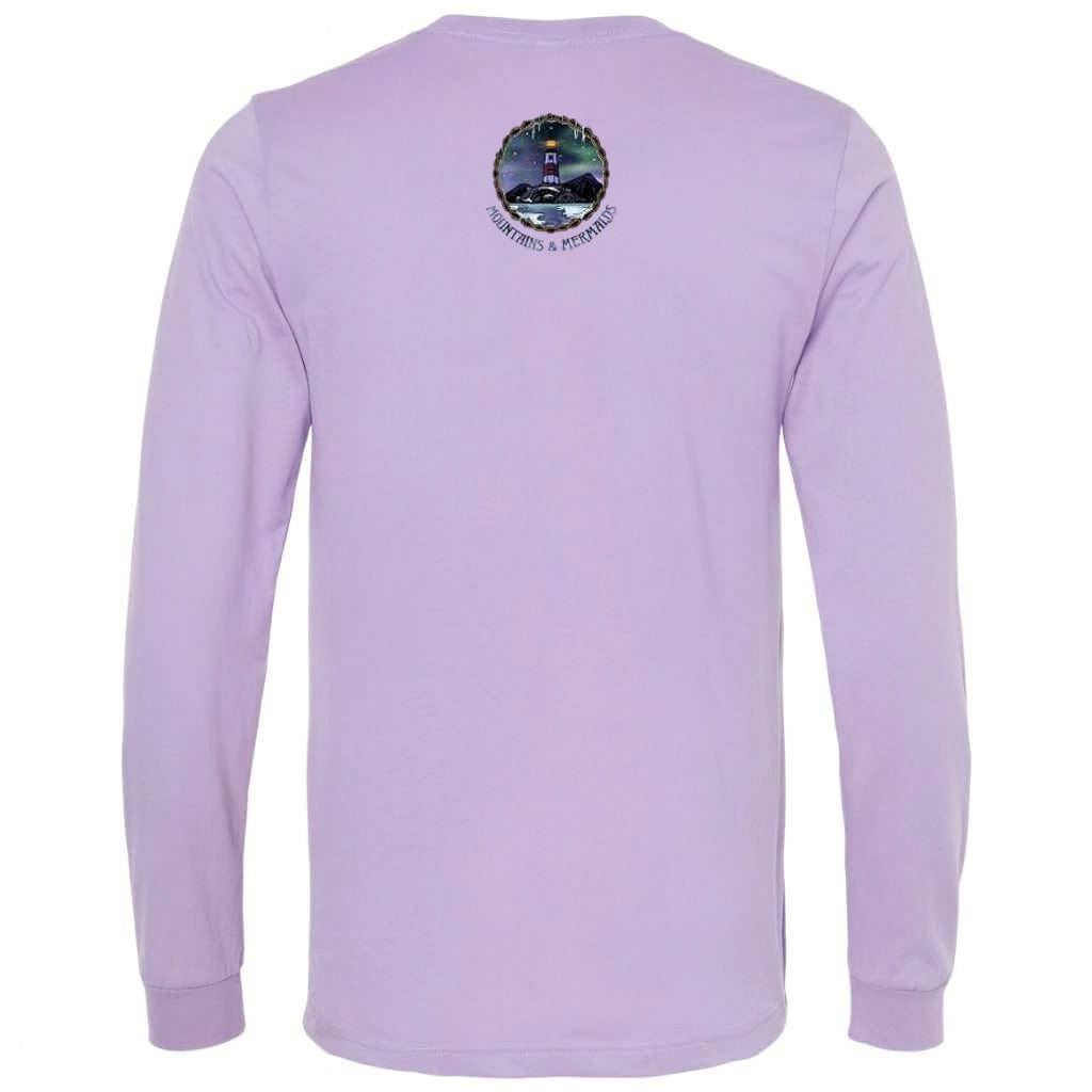 Mountains & Mermaids Winter Tides Long Sleeve T-Shirt (Lavender)