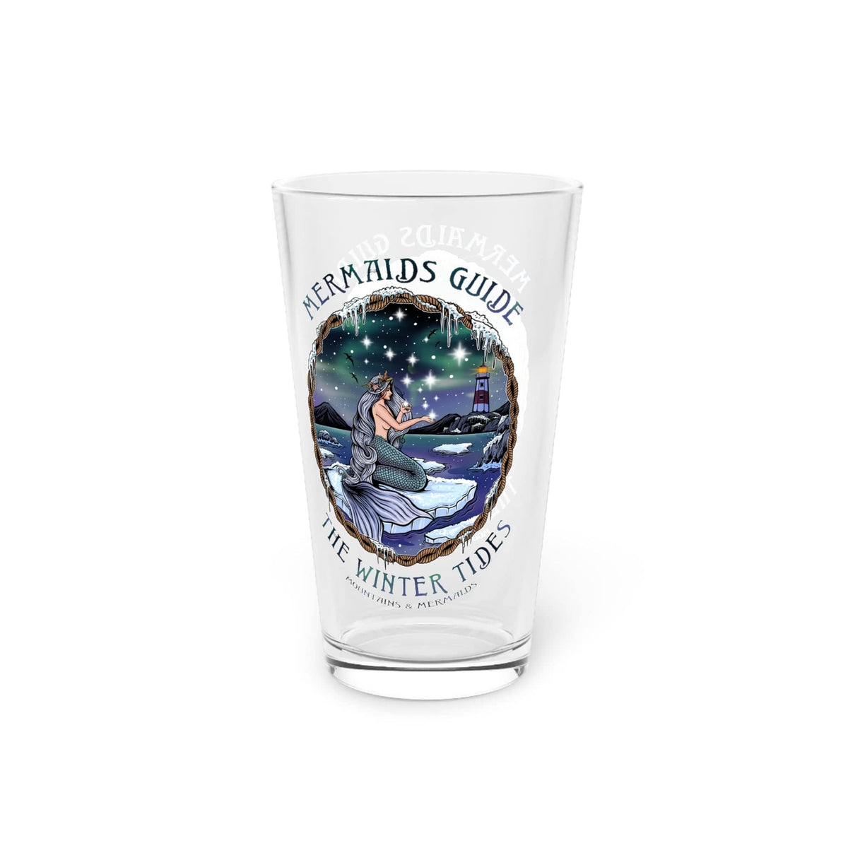 Mountains &amp; Mermaids Winter Tides Pint Glass, 16oz 16oz 21571880272176013218