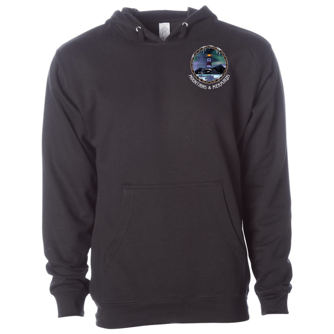 Mountains & Mermaids Winter Tides Pullover Hoodie (Black)