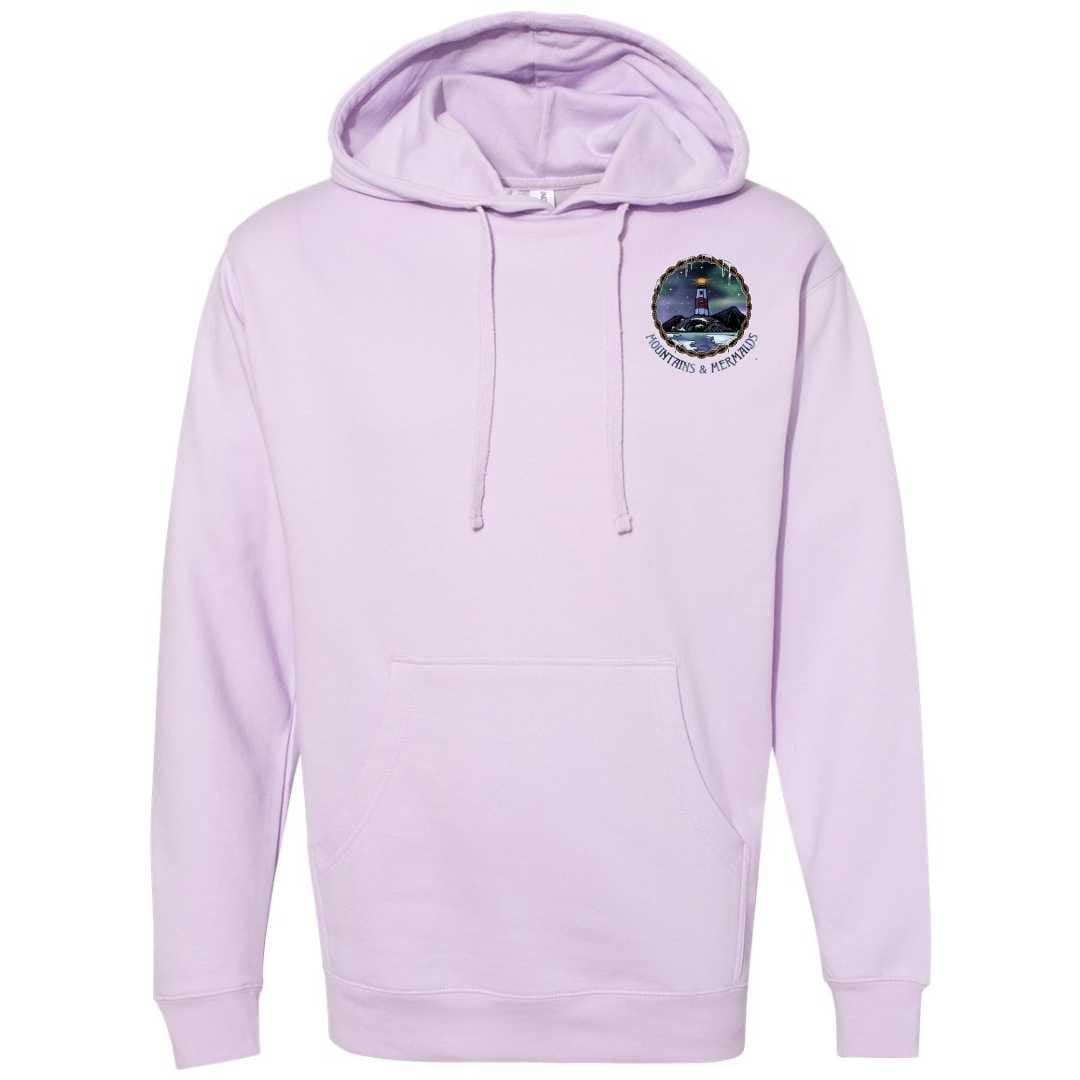 Mountains & Mermaids Winter Tides Pullover Hoodie (Lavender) Small MM1632