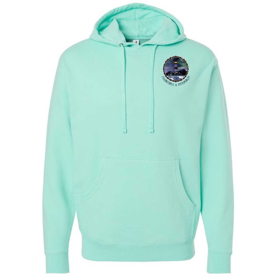Mountains & Mermaids Winter Tides Pullover Hoodie (Mint) Small MM1632