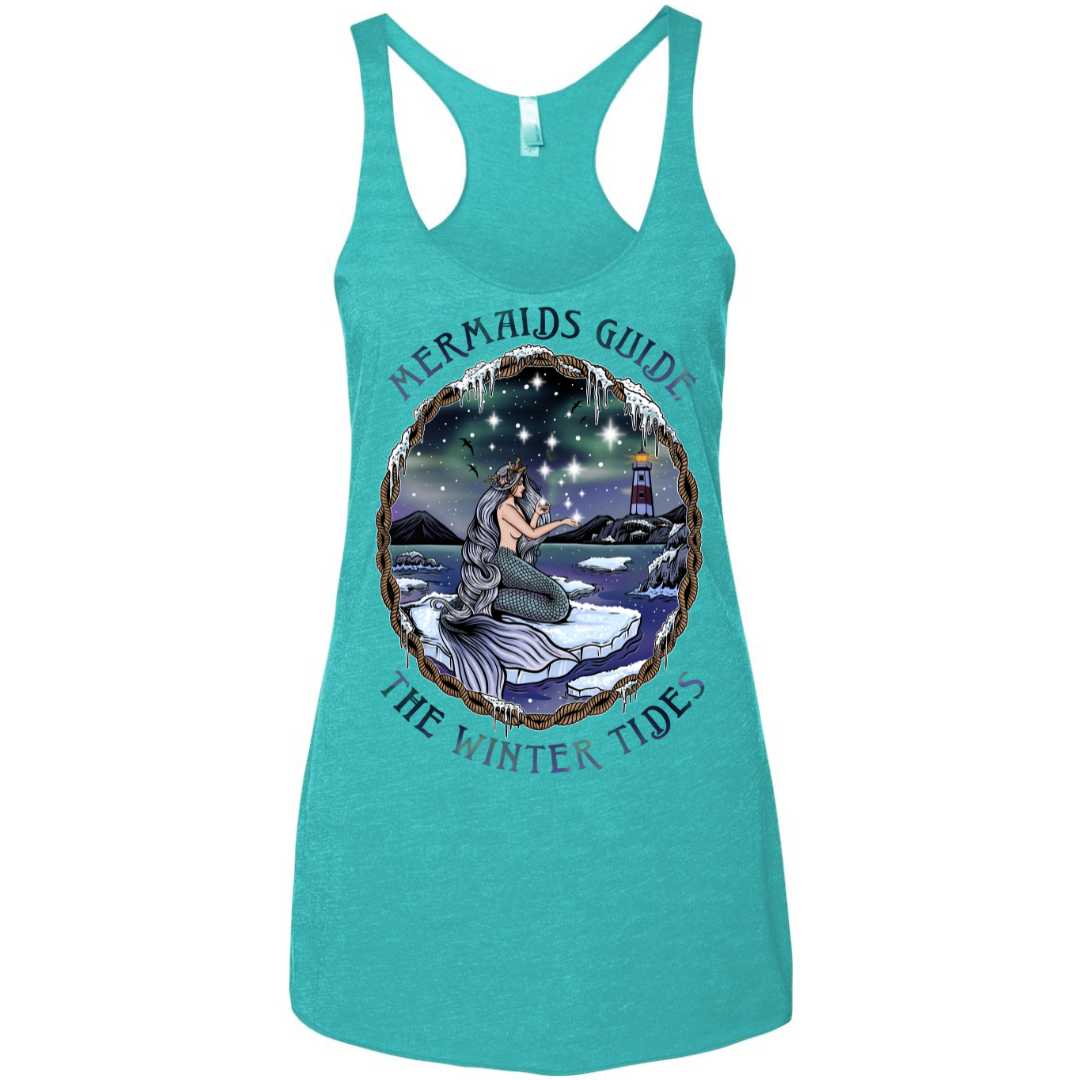 Mountains & Mermaids Winter Tides Racerback Tank (Tahiti) Small MM3677