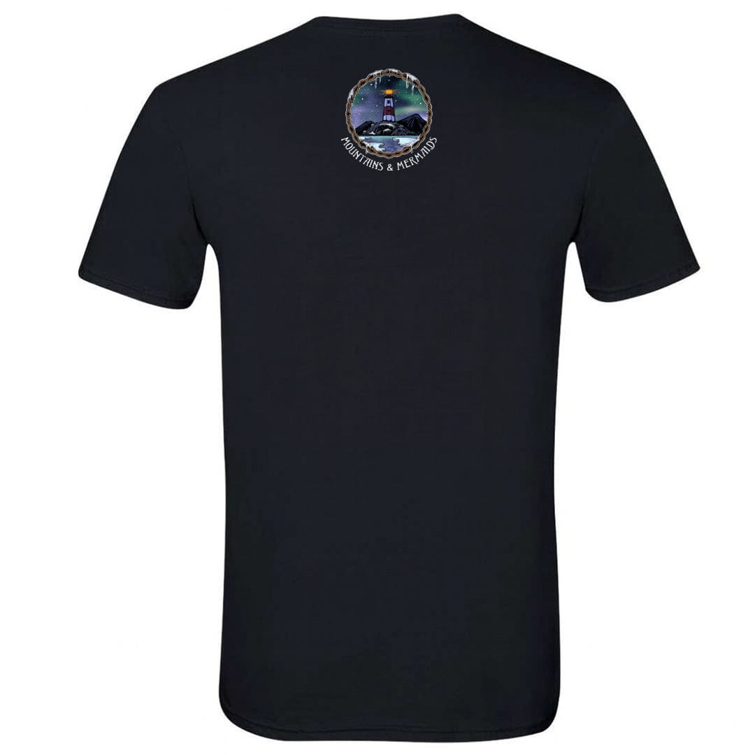 Mountains & Mermaids Winter Tides Short Sleeve T-Shirt (Black)
