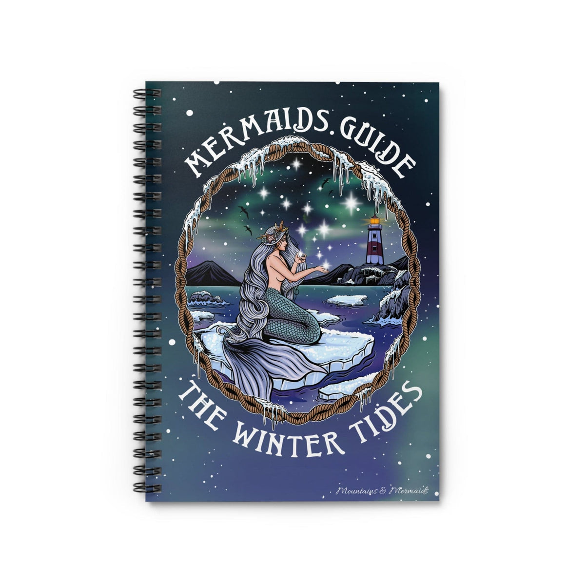 Mountains & Mermaids Winter Tides Spiral Notebook - Ruled Line One Size 19211146773500211589