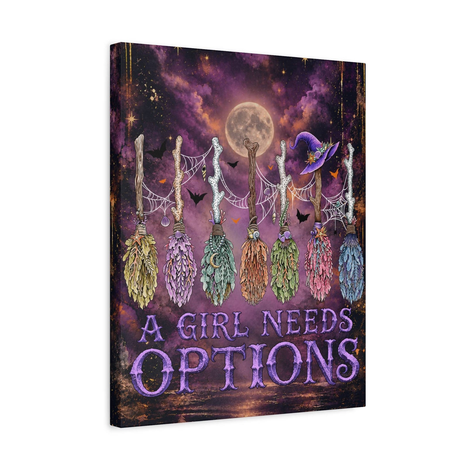 Printify A Girl Needs Options Canvas Wall Art