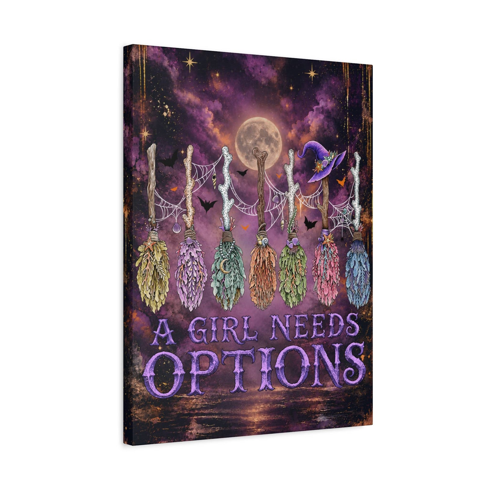 Printify A Girl Needs Options Canvas Wall Art