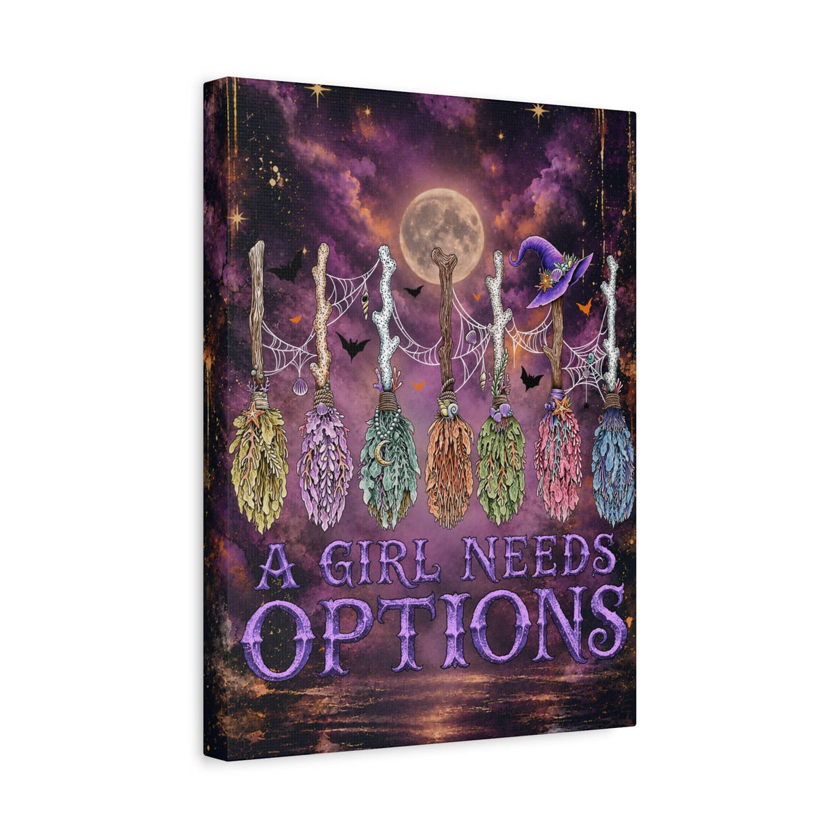 Printify A Girl Needs Options Canvas Wall Art