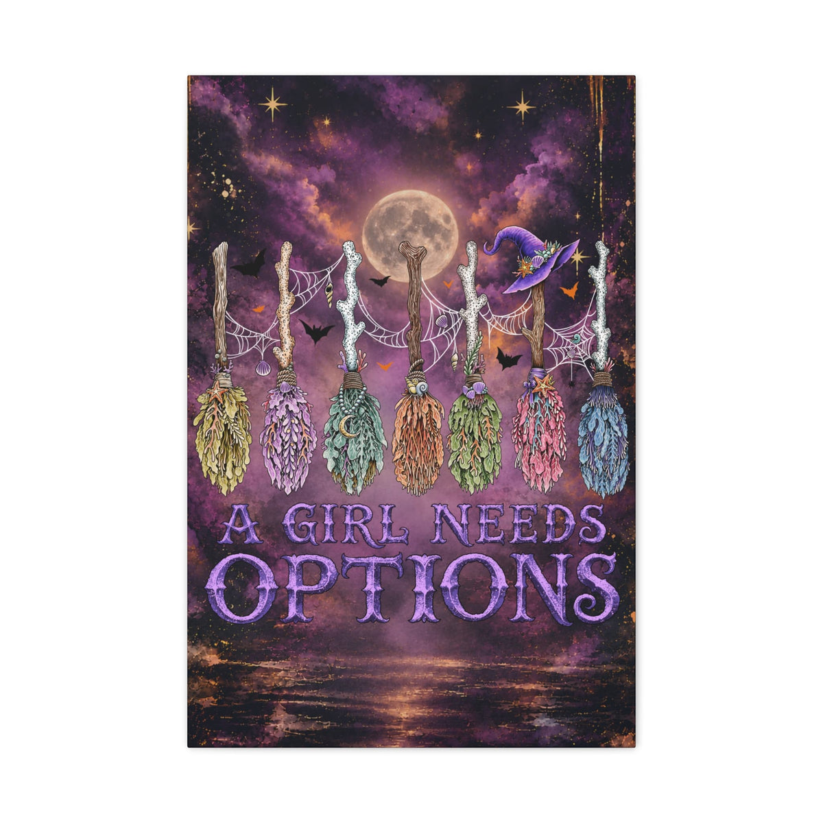 Printify A Girl Needs Options Canvas Wall Art 20″ x 30″ (Vertical) / 1.25" 78802895297792736016