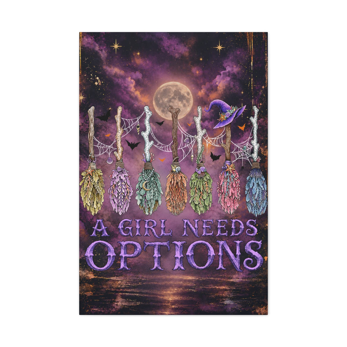 Printify A Girl Needs Options Canvas Wall Art 24" x 36" (Vertical) / 1.25" 18286841785785592898