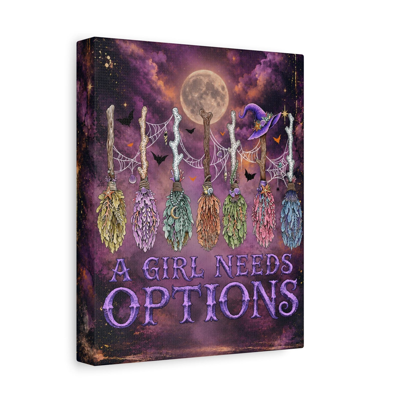 Printify A Girl Needs Options Canvas Wall Art 8" x 10" (Vertical) / 1.25" 33709949442786009501