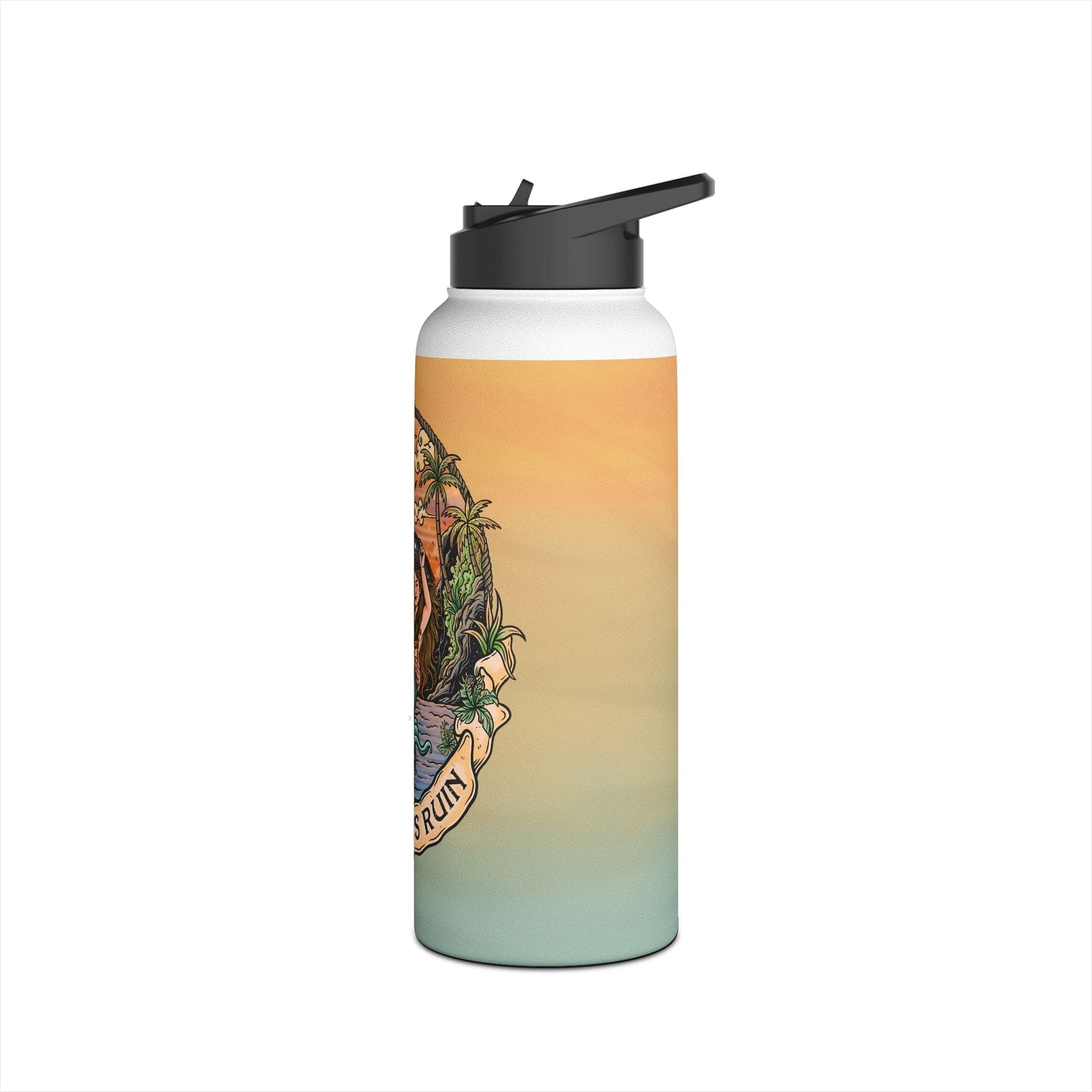 Printify A Sailor's Ruin 32oz Stainless Steel Water Bottle 32oz / White 27742996317550030778