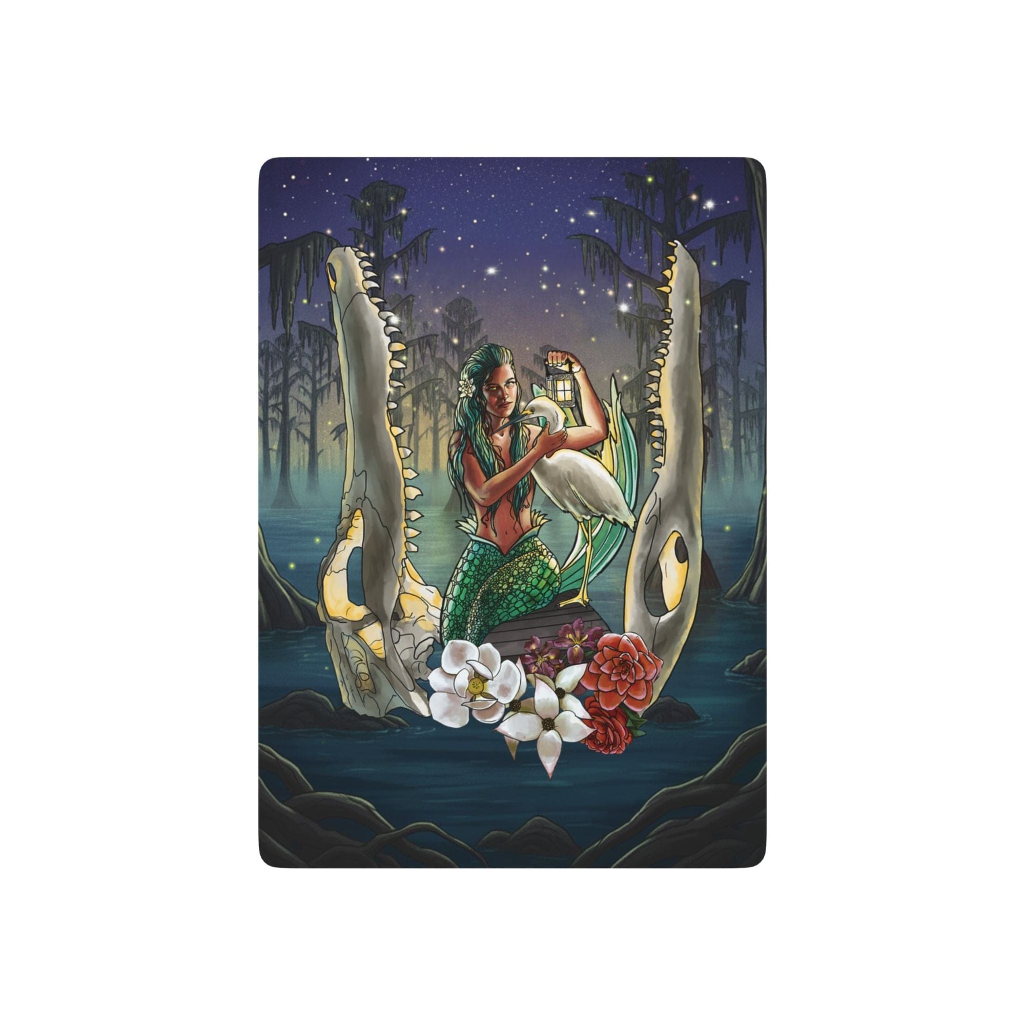 Printify Bayou Mermaid Playing Cards 2.5" x 3.5" / White / Semi Glossy 30026832298281017517
