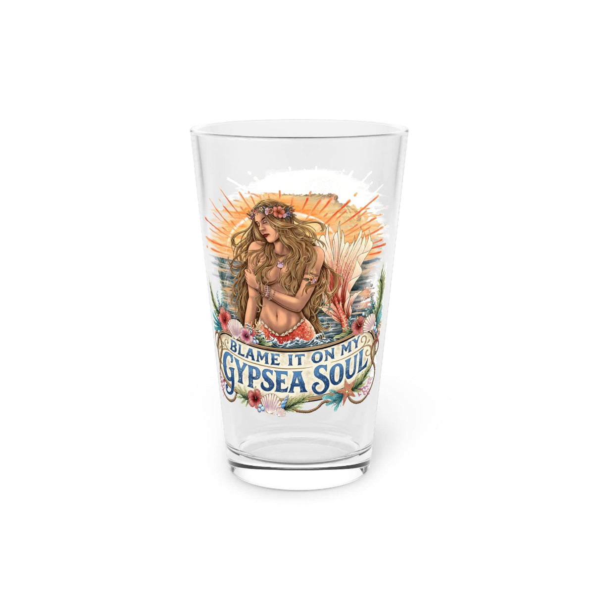 Printify Blame It On My Gypsea Soul 16oz Pint Glass 16oz 10348914309186551905