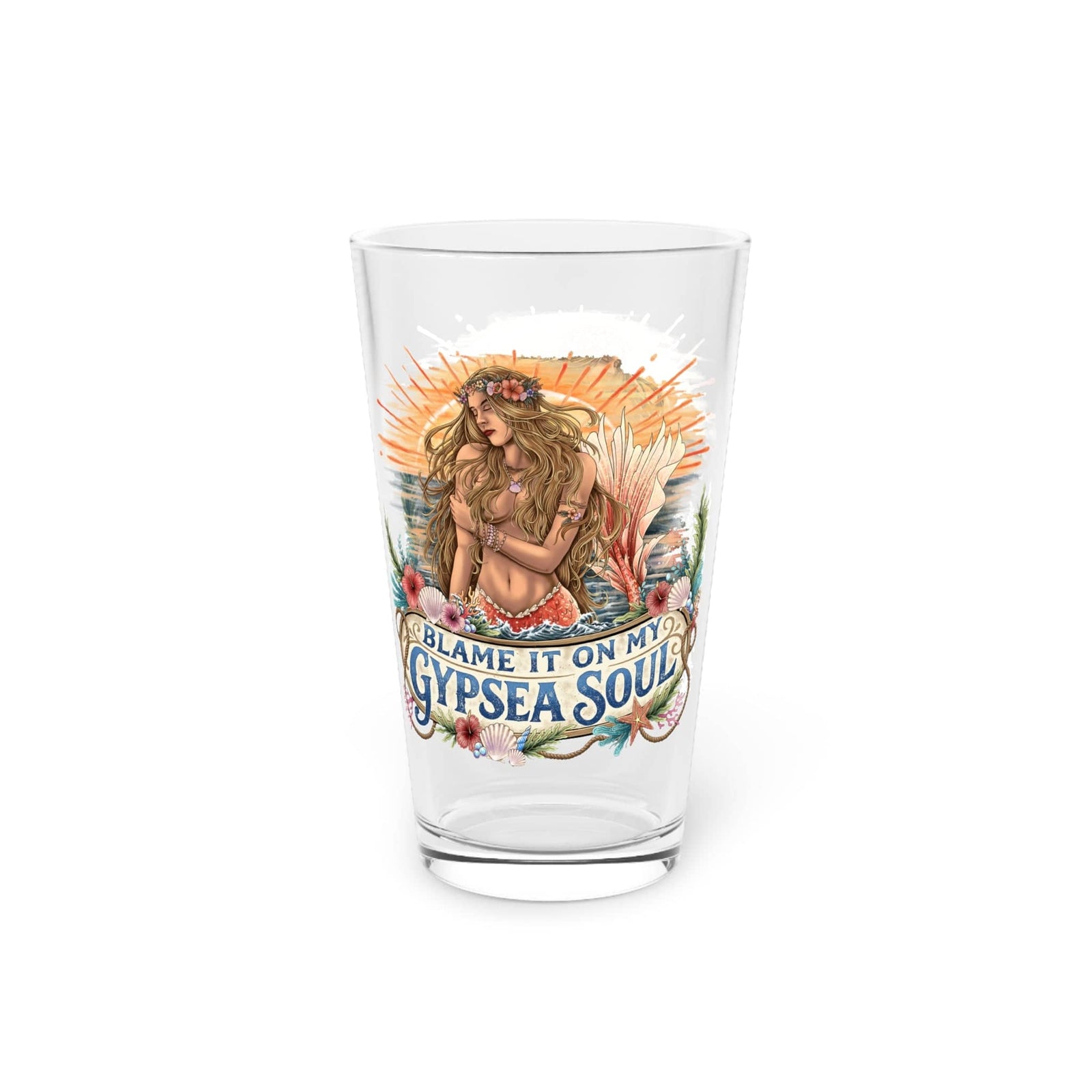 Printify Blame It On My Gypsea Soul 16oz Pint Glass 16oz 10348914309186551905