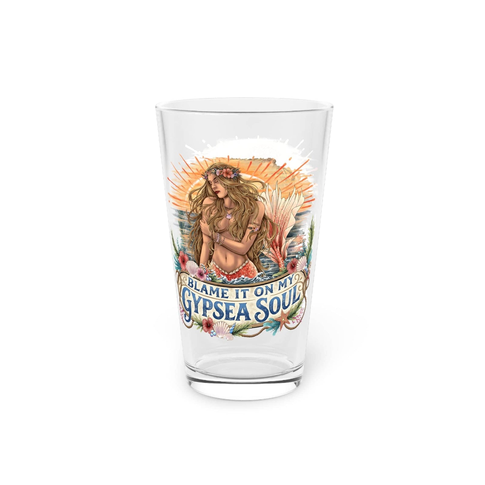 Printify Blame It On My Gypsea Soul 16oz Pint Glass 16oz 10348914309186551905