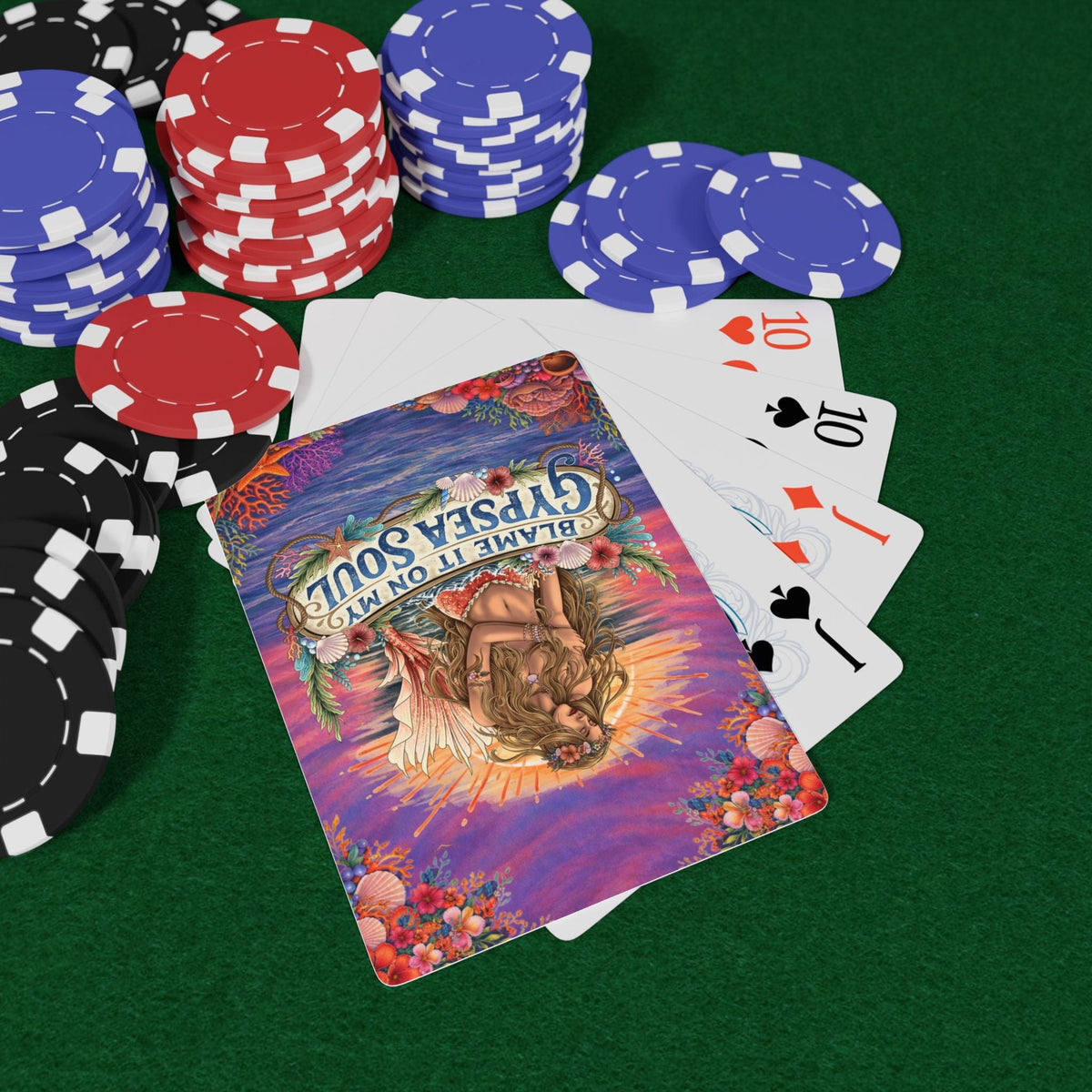 Printify Blame It on My Gypsea Soul Playing Cards 2.5" x 3.5" / White / Semi Glossy 23239608683933204233