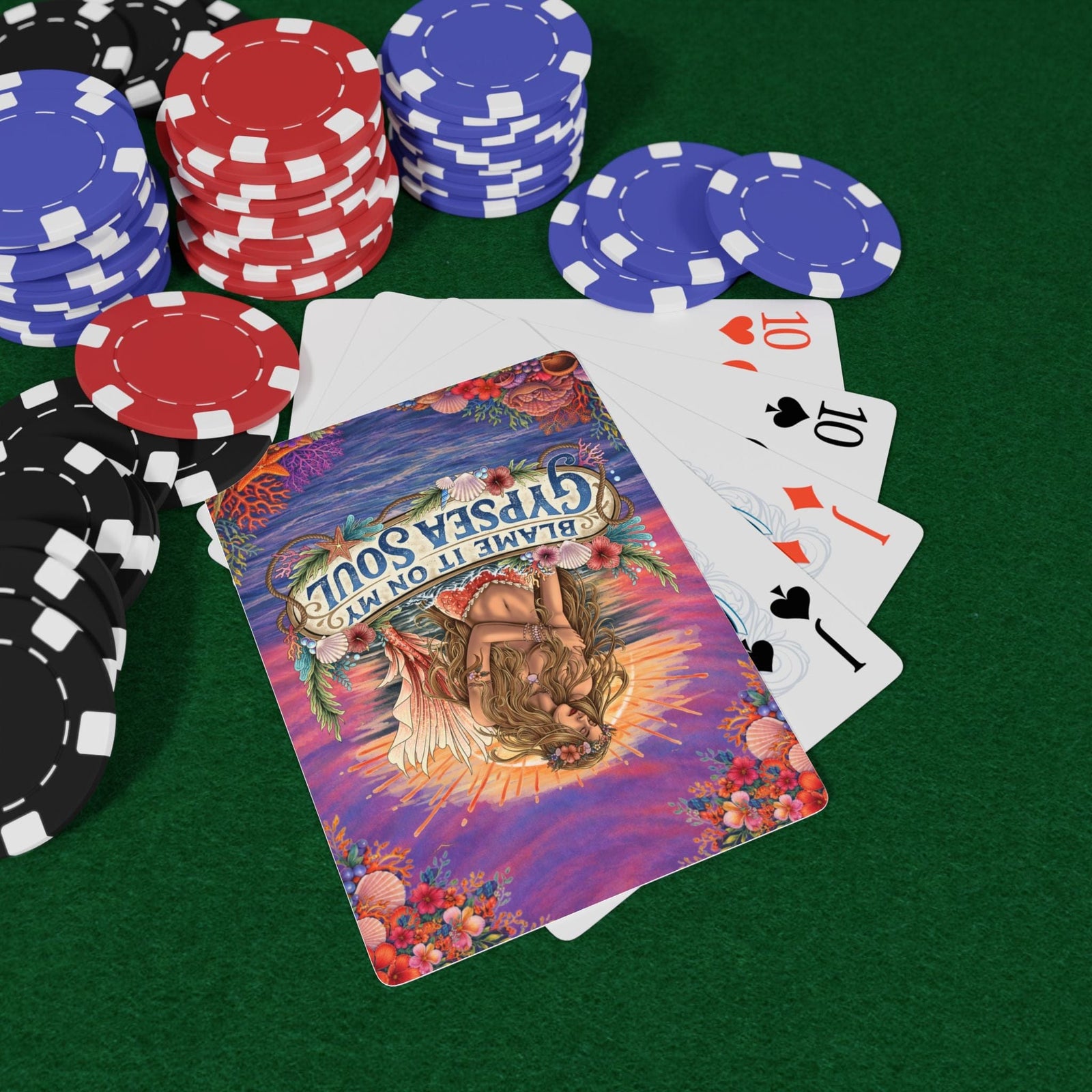 Printify Blame It on My Gypsea Soul Playing Cards 2.5" x 3.5" / White / Semi Glossy 23239608683933204233