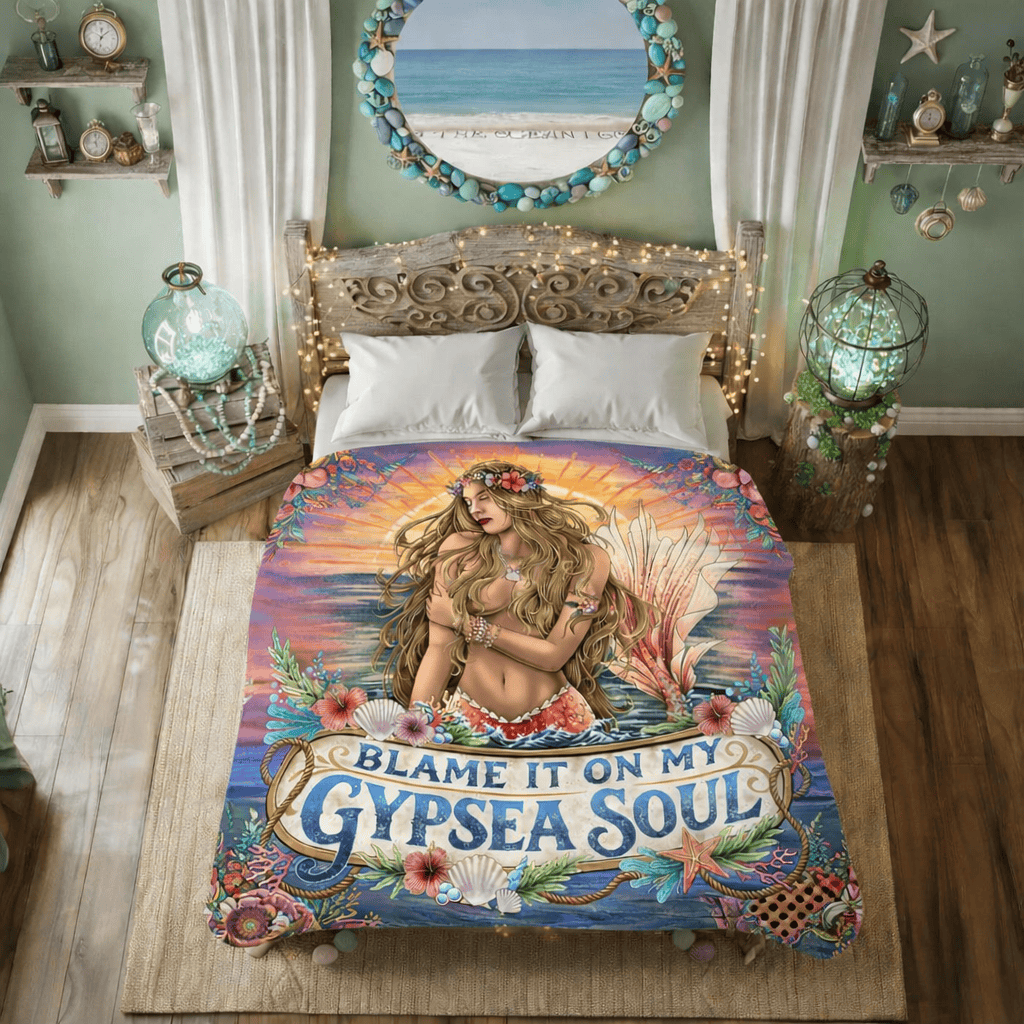 Printify Blame It On My Gypsea Soul Plush Blanket