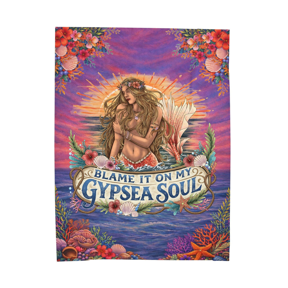 Printify Blame It On My Gypsea Soul Plush Blanket 60" × 80" 10023827765422615817