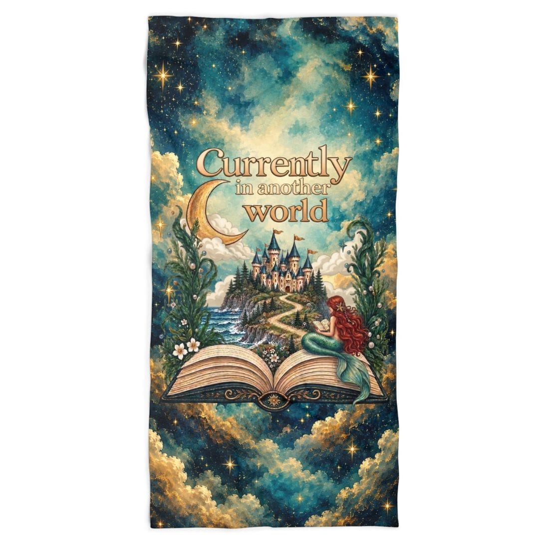 Printify Currently in Another World Fantasy Beach Towel 36" × 72" 27850939206434744385