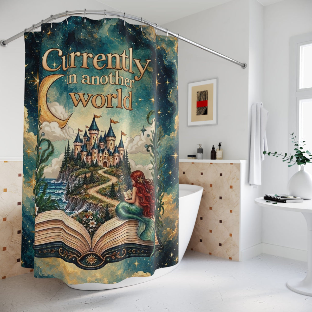 Printify In Another World Shower Curtain 71" × 74" 91490166341993115601