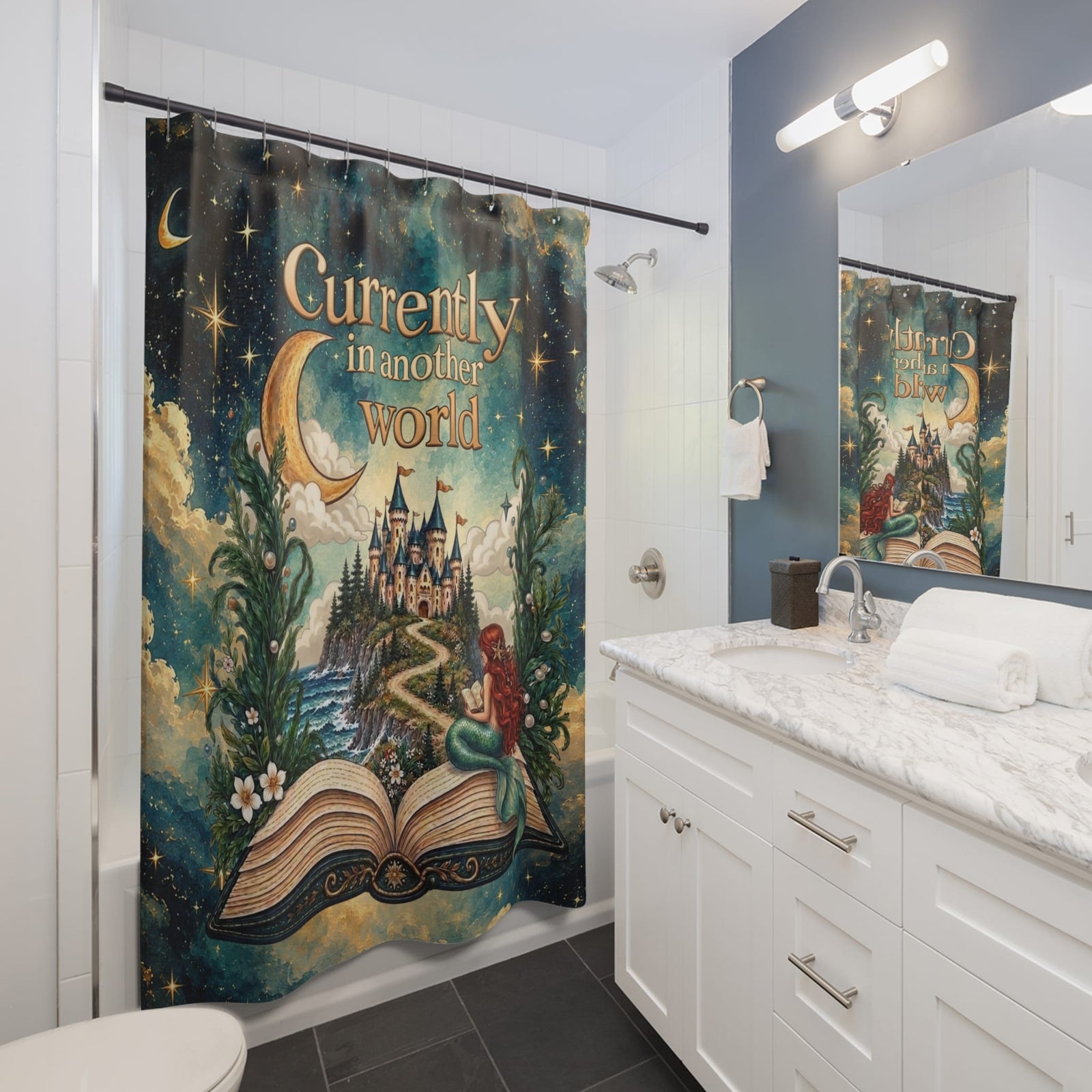 Printify In Another World Shower Curtain 71" × 74" 91490166341993115601