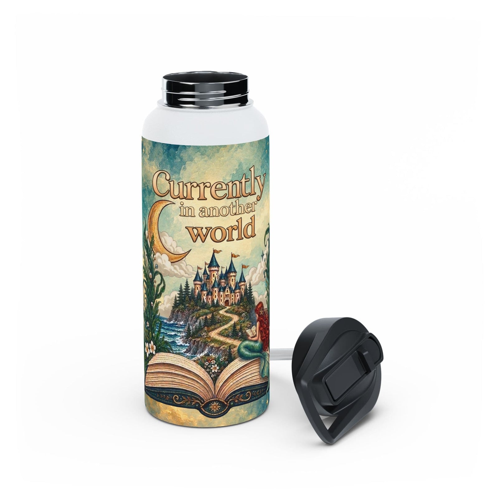 Printify In Another World Water Bottle 32oz / White 21134624375074808083
