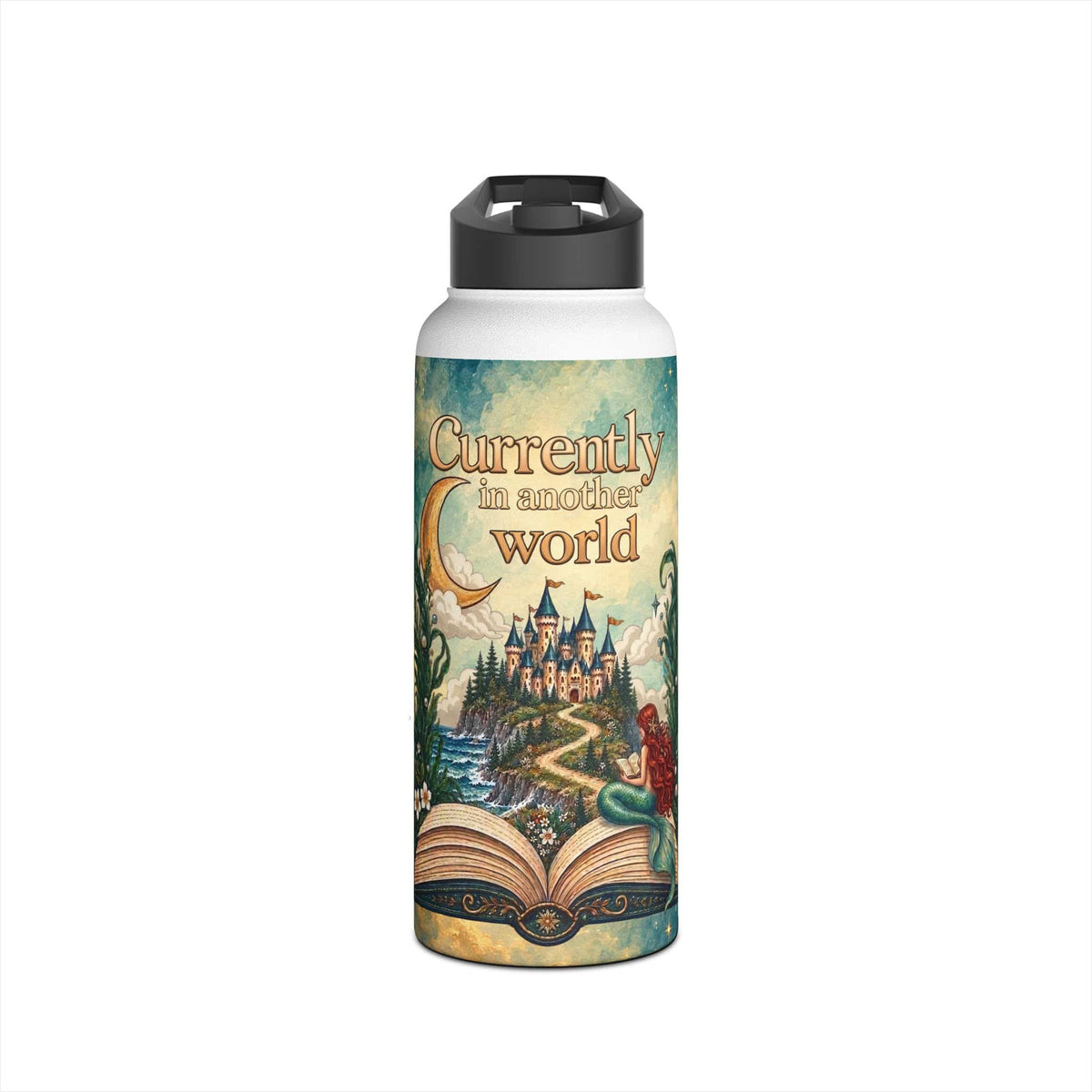 Printify In Another World Water Bottle 32oz / White 21134624375074808083