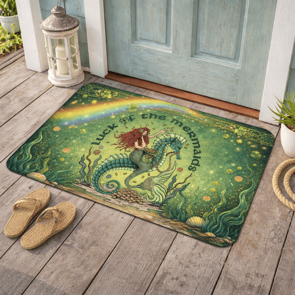 Printify Luck of the Mermaids Doormat 18'' × 30'' 30171199929512814965