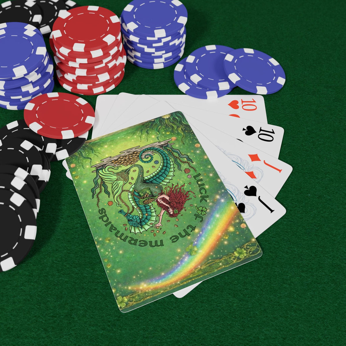 Printify Luck of the Mermaids Playing Cards 2.5" x 3.5" / White / Semi Glossy 29873763790471081344