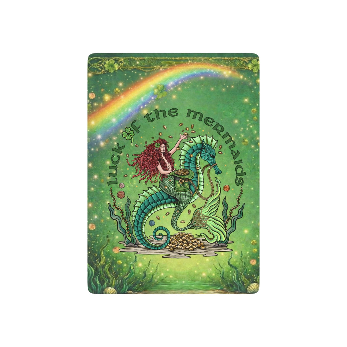 Printify Luck of the Mermaids Playing Cards 2.5" x 3.5" / White / Semi Glossy 29873763790471081344