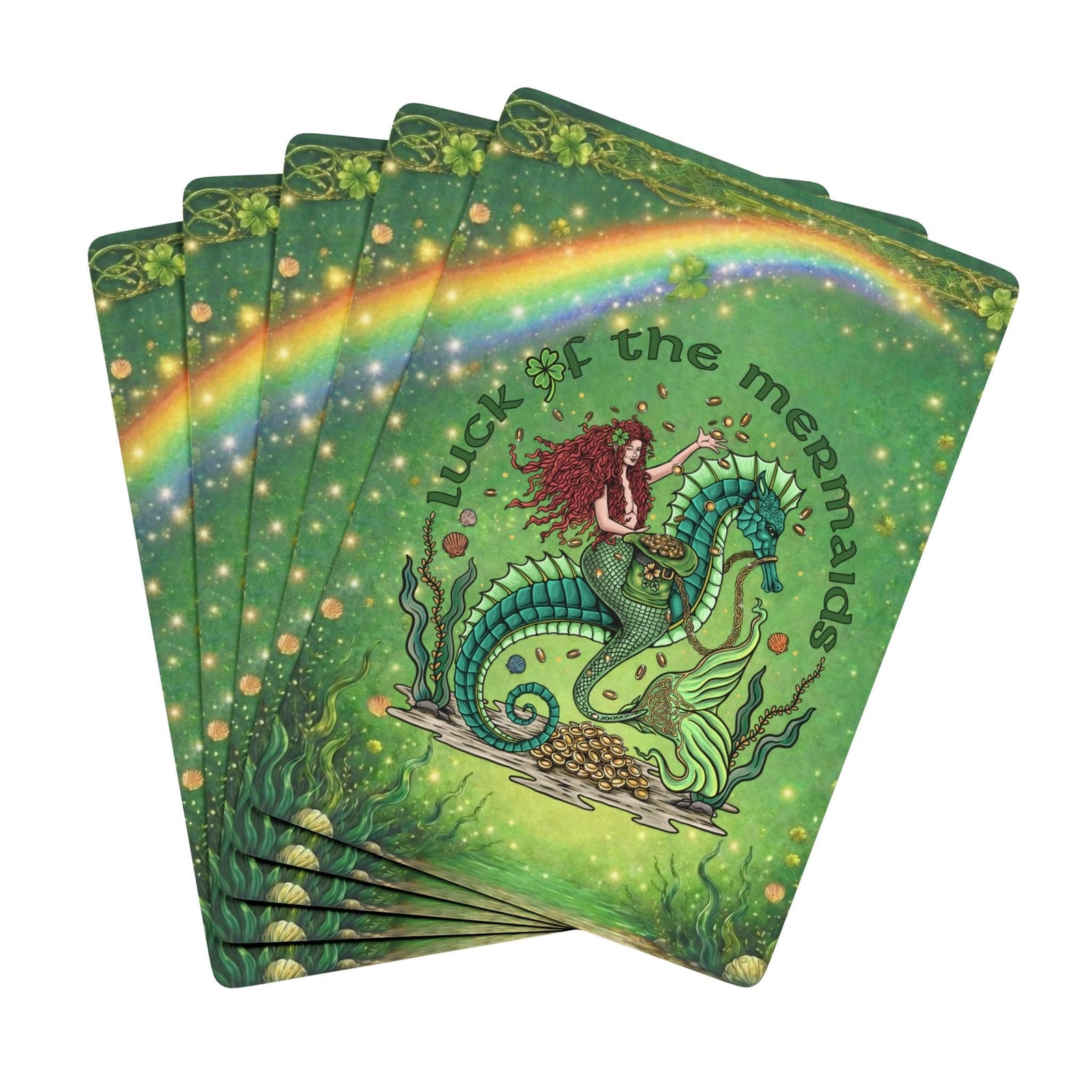Printify Luck of the Mermaids Playing Cards 2.5" x 3.5" / White / Semi Glossy 29873763790471081344