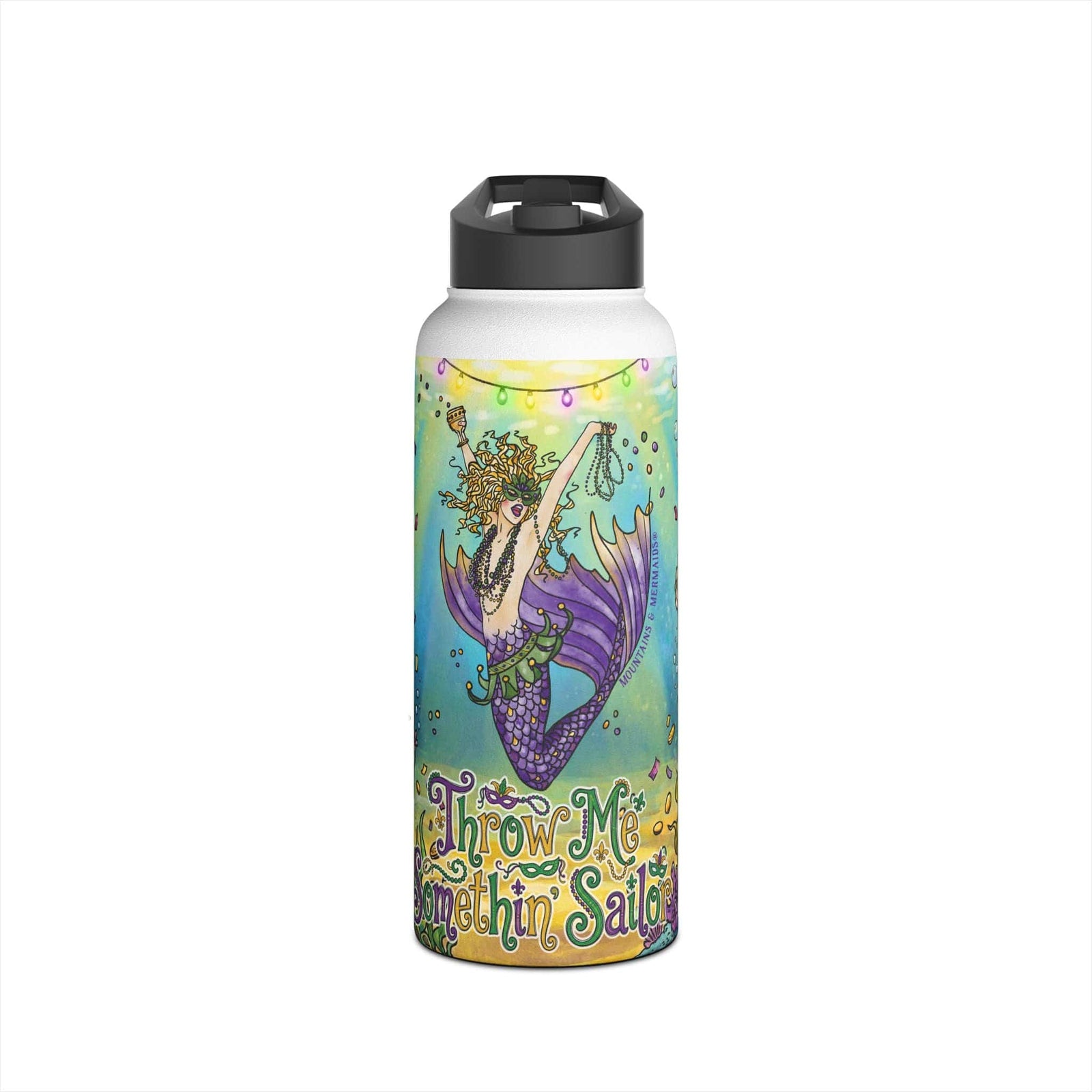 Printify Mardi Gras Sailor 32 oz Water Bottle 32oz / White 20918904412785240376