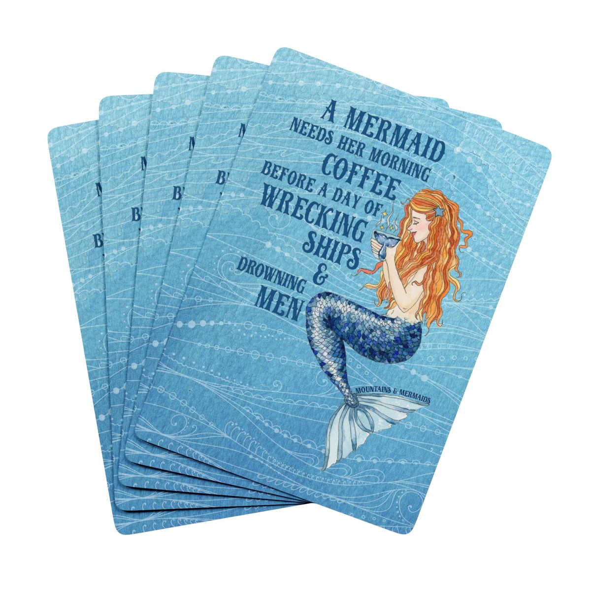 Printify Mermaid&#39;s Brew Playing Cards 2.5&quot; x 3.5&quot; 30235814126957181093