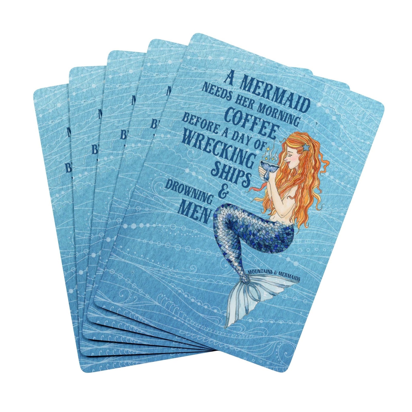 Printify Mermaid's Brew Playing Cards 2.5" x 3.5" 30235814126957181093