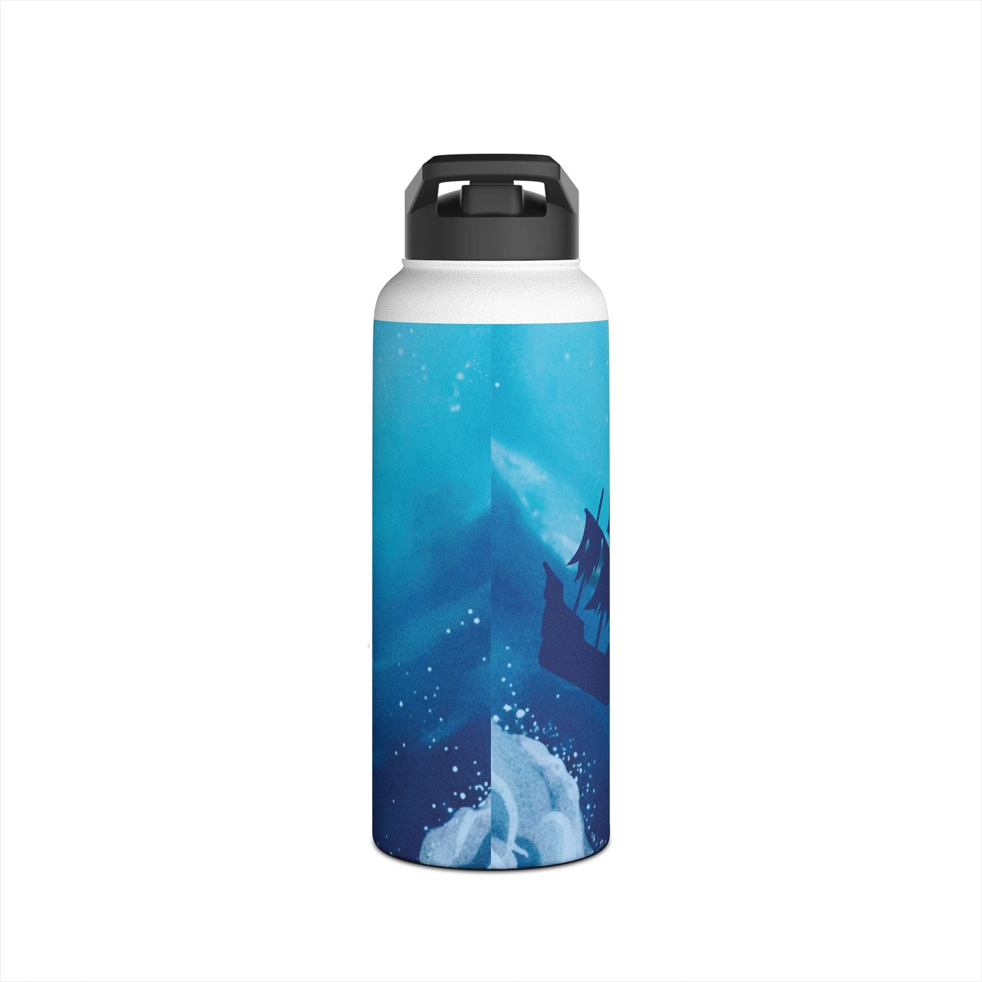 Printify Mermaids Brew 32oz Stainless Steel Water Bottle 32oz / White 24188804492654920693