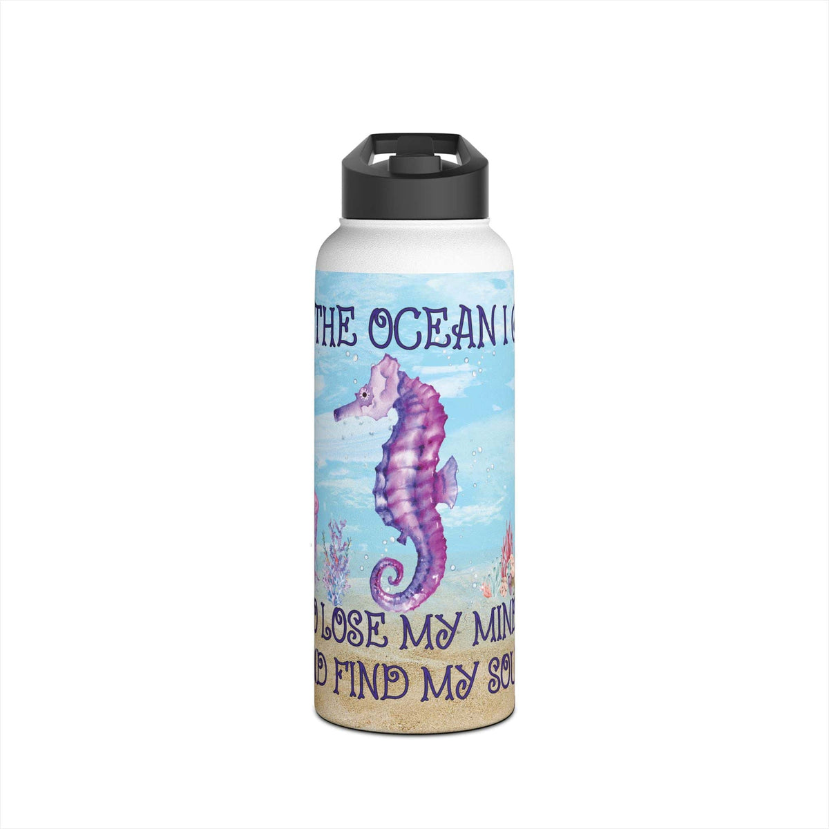 Printify Ocean Soul 32oz Stainless Steel Water Bottle 32oz / White 16021160106673394677