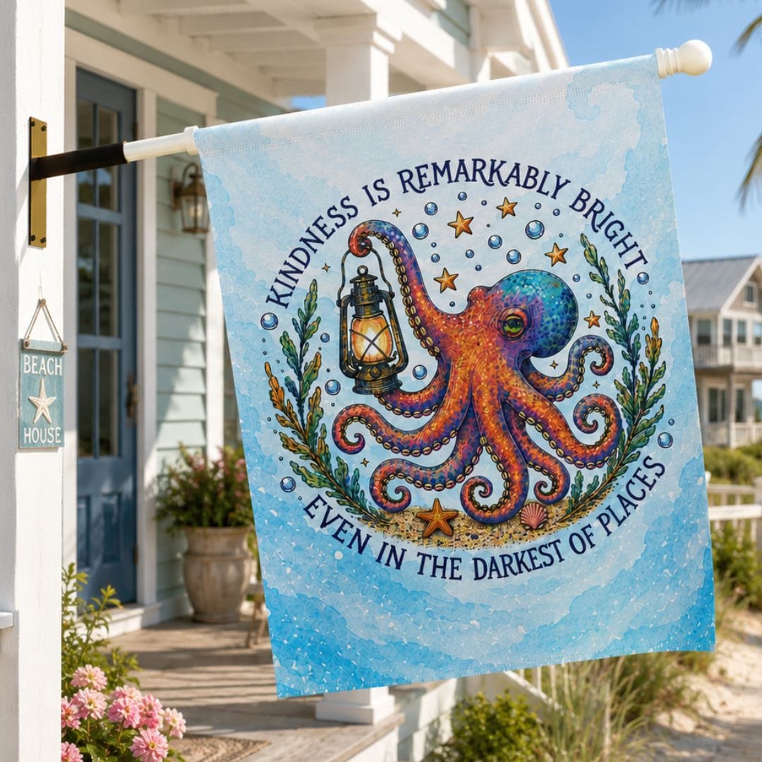 Mountains & Mermaids Remarkably Kind House Flag