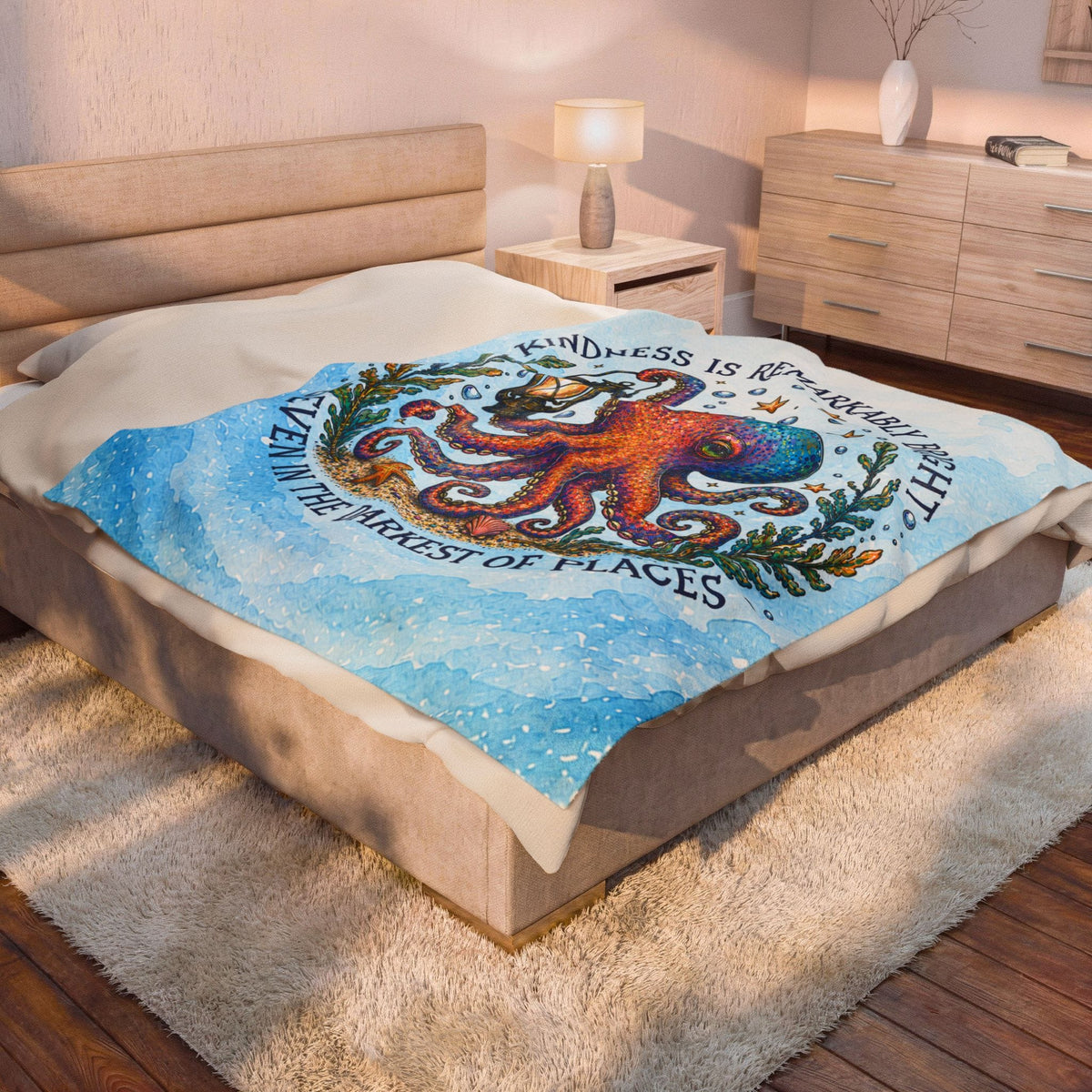 Printify Remarkably Kind Plush Blanket