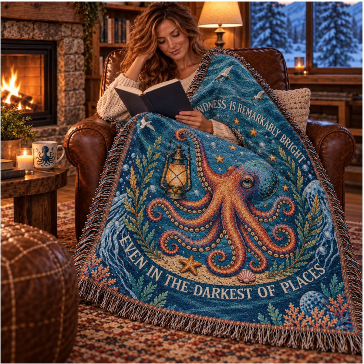 Printify Remarkably Kind Woven Blanket